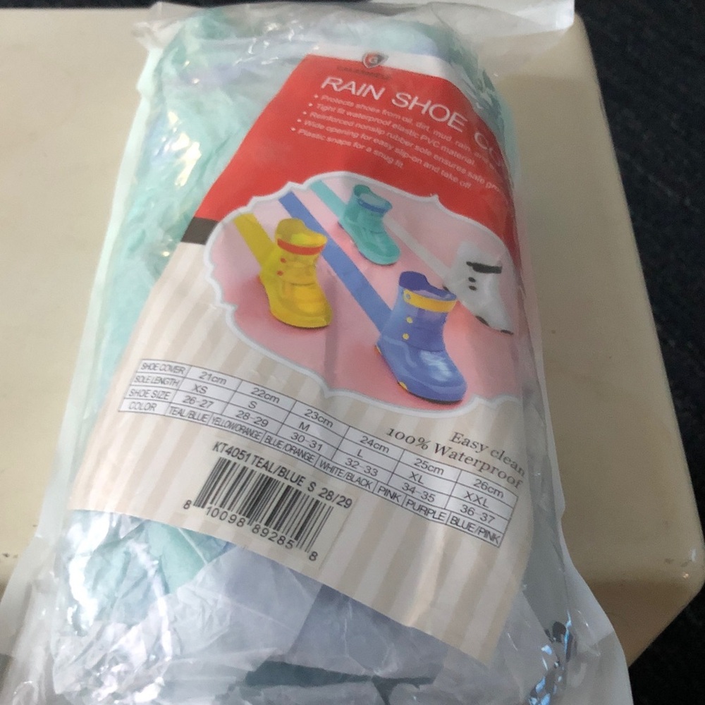 Teal Rain Shoe Covers (EU 28/29)